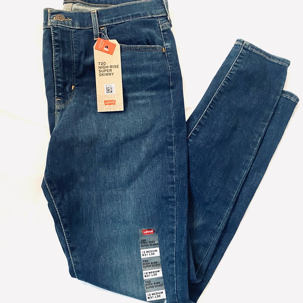 Levi’s 720 High-Rise Super Skinny women’s jeans NWT - Picture 2 of 12